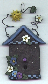 Black and Blue Birdhouse Ornament