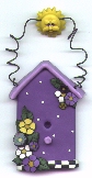 Purple Birdhouse Ornament