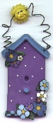 Purple Birdhouse Ornament