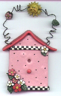 Pink Birdhouse Ornament