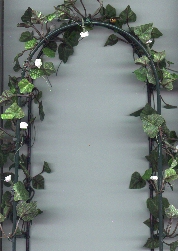 Arbor decorated with leaves