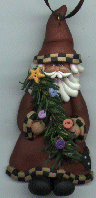 Santa with Decorated Tree