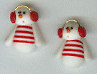 Tiny Snowman Post Earrings
