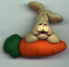 Bunny on Carrot Pin