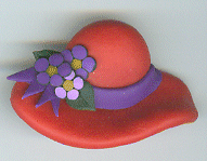 Floppy Red Hat Pin or Ornament