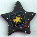 Black Star Pin or Ornament