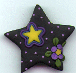 Black Star Pin or Ornament