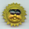 Cool Sun Pin or Ornament