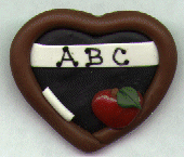 ABC Heart Chalkboard Pin