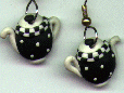 Black and White Teapot Post Earrings