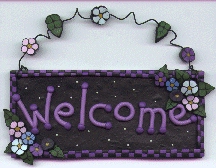 Welcome Sign (Purple)